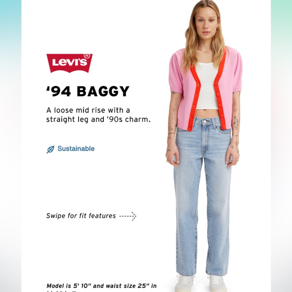 Levi’s 94 Baggy Distressed Jeans